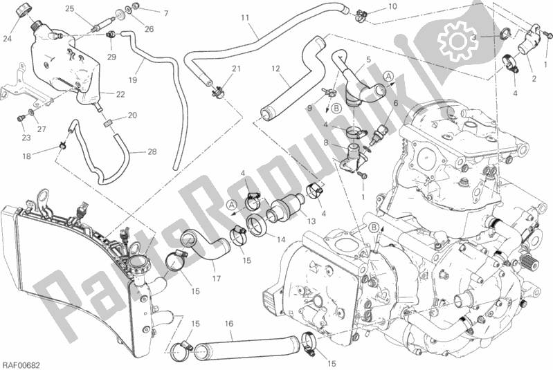 Alle onderdelen voor de Koelsysteem van de Ducati Supersport S Thailand 950 2020